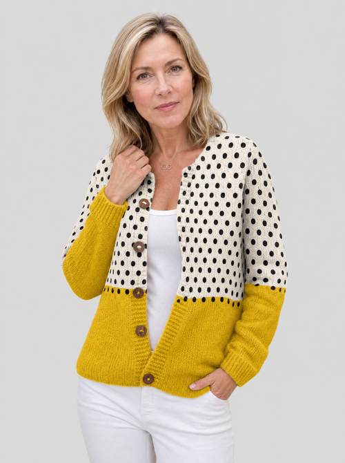 Christine | Colourblock Knitted Cardigan
