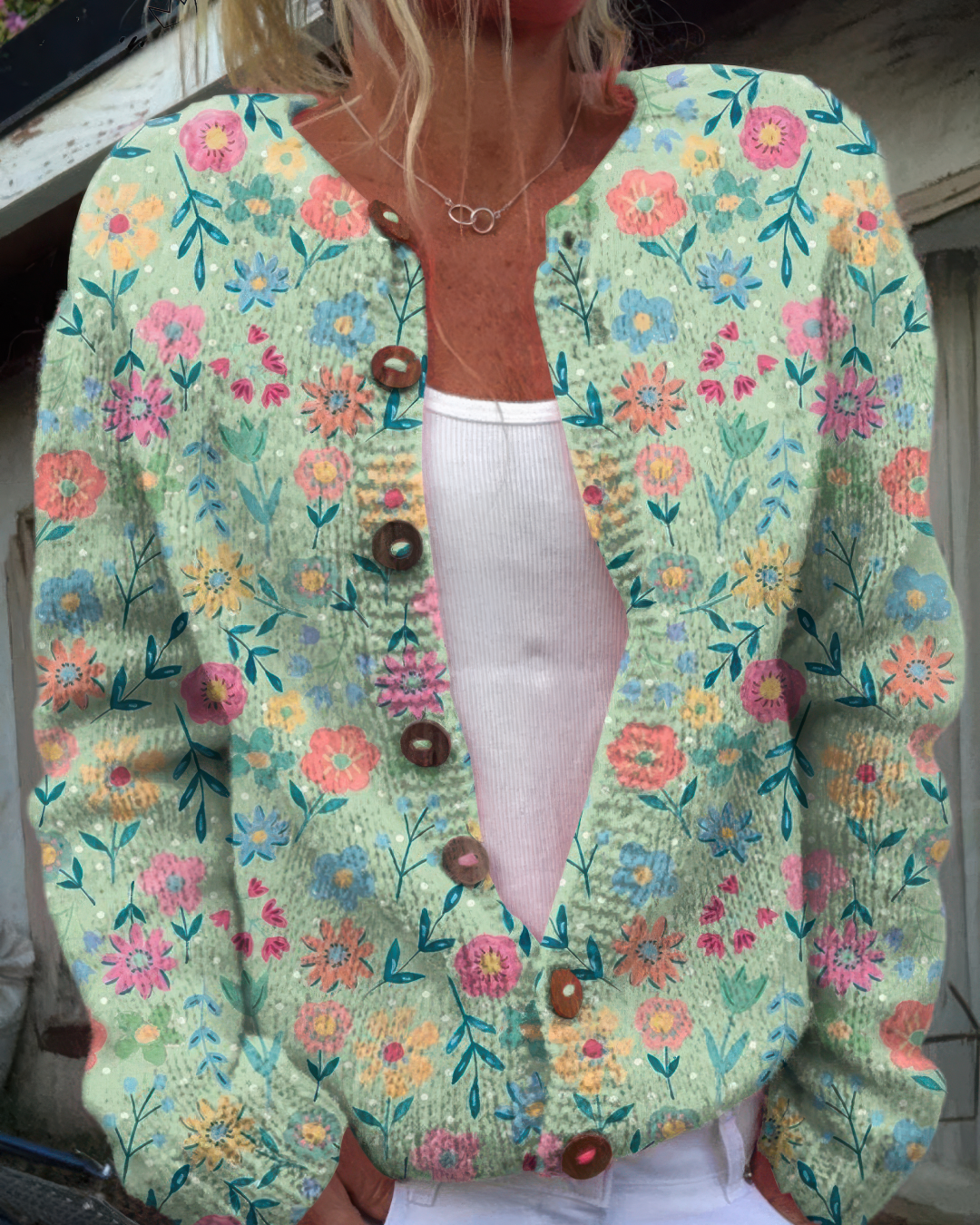 Linda | Vintage Floral Cardigan